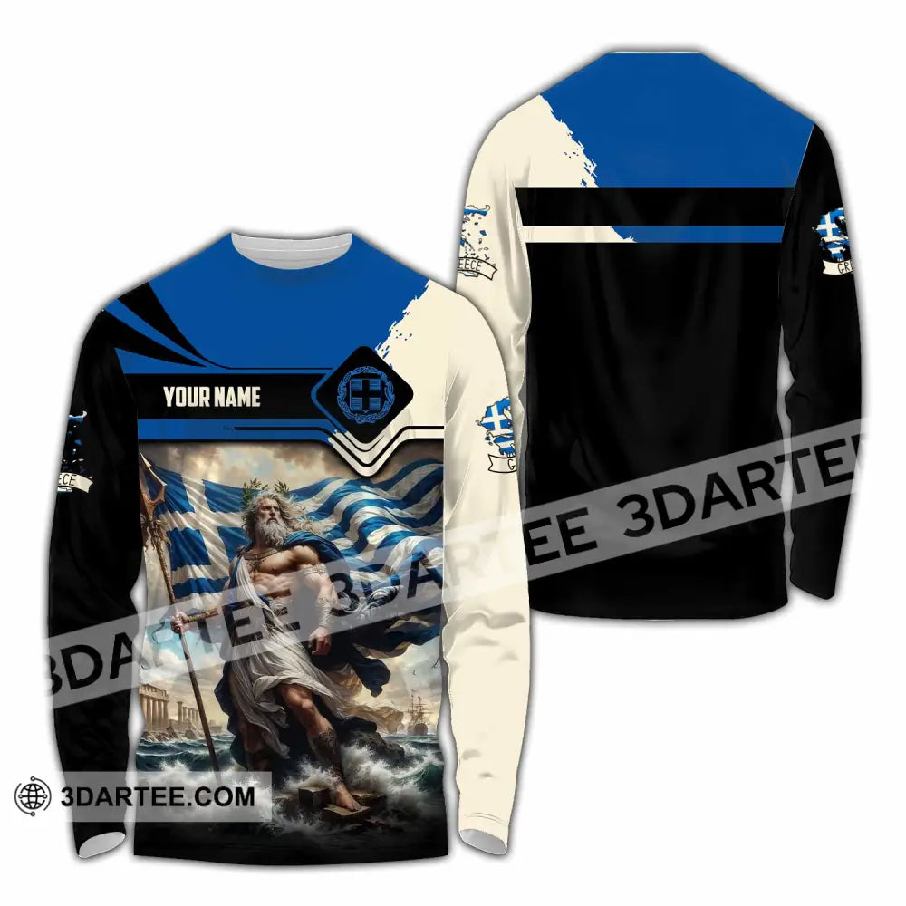 Unisex Shirt - Custom Greece Shirt Long Sleeve Shirt / S T-shirt