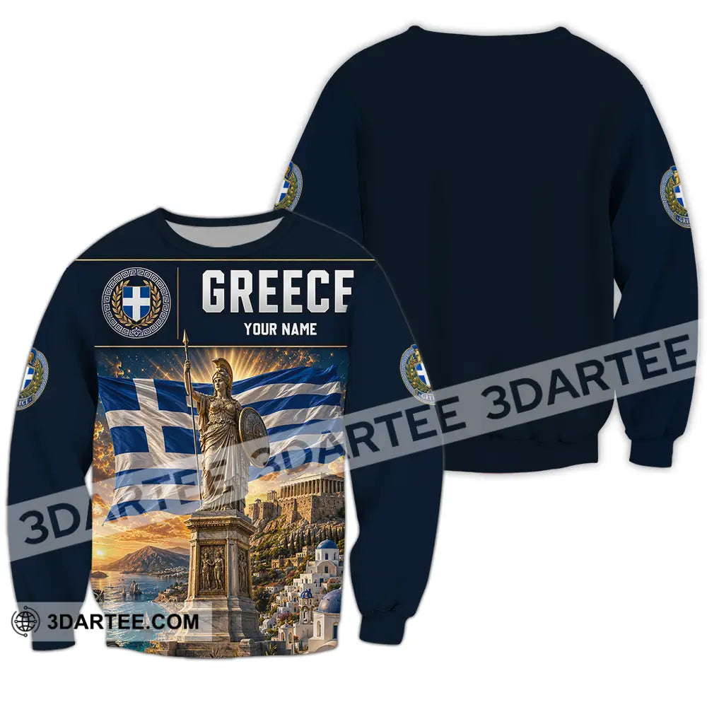 Unisex Shirt - Custom Greece Shirt - Long Sleeve / S - T-shirt