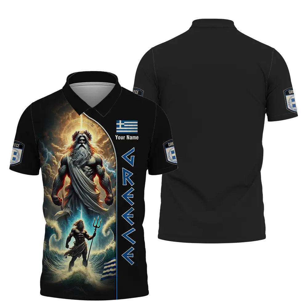 Unisex Shirt - Custom Greece Shirt Polo Shirt / S T-shirt