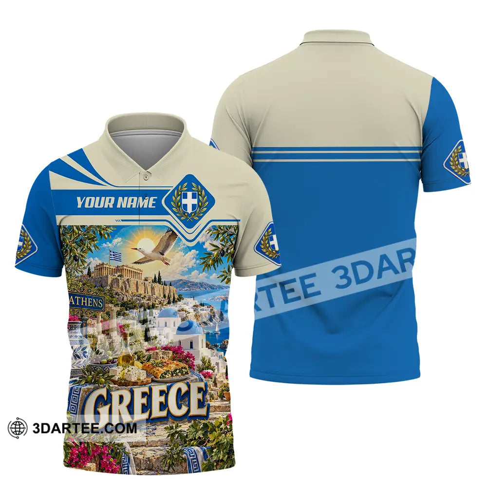 Unisex Shirt - Custom Greece Shirt - Polo Shirt / S - T-shirt