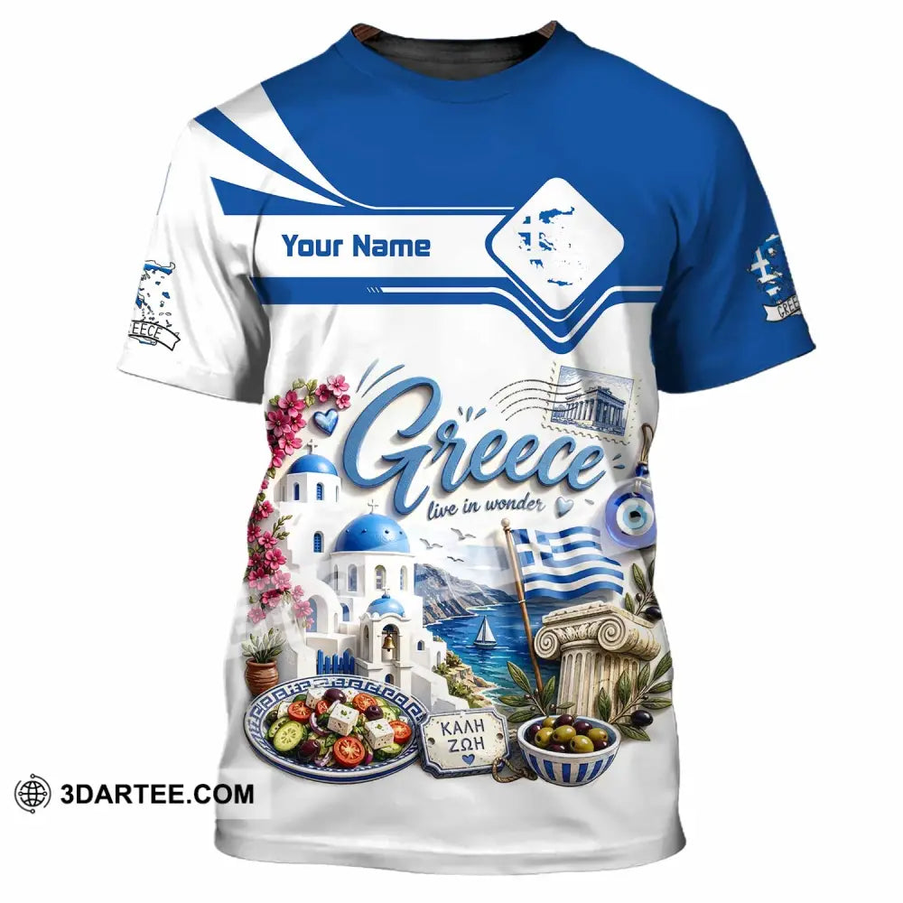 Unisex Shirt - Custom Greece Shirt - T-Shirt / S - T-shirt