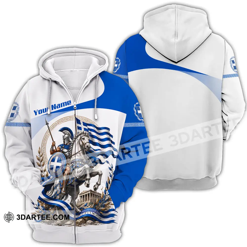 Unisex Shirt - Custom Greece Shirt - Zipper Hoodie / S - T-shirt