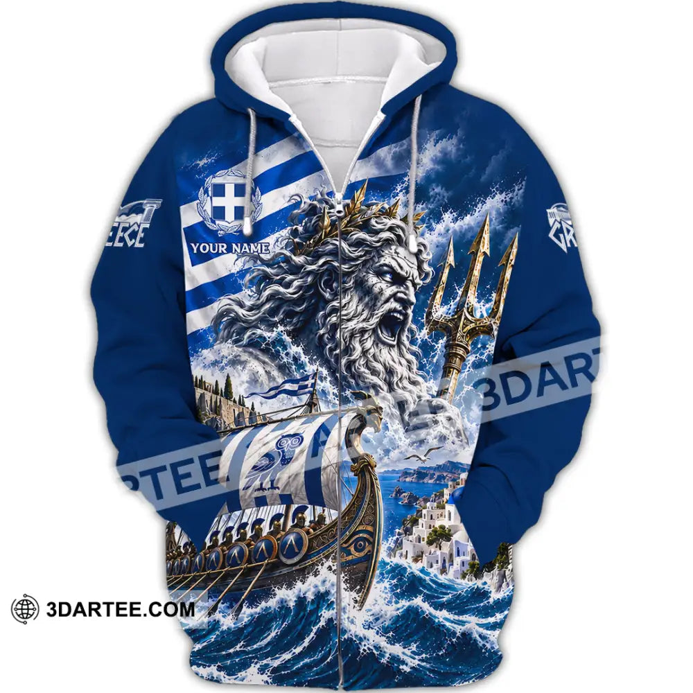 Unisex Shirt - Custom Greece Shirt - Zipper Hoodie / S - T-shirt