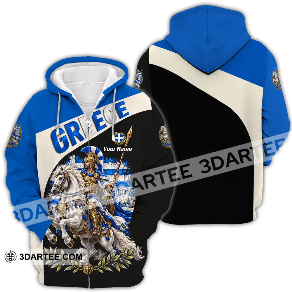 Unisex Shirt - Custom Greece Shirt - Zipper Hoodie / S - T-shirt