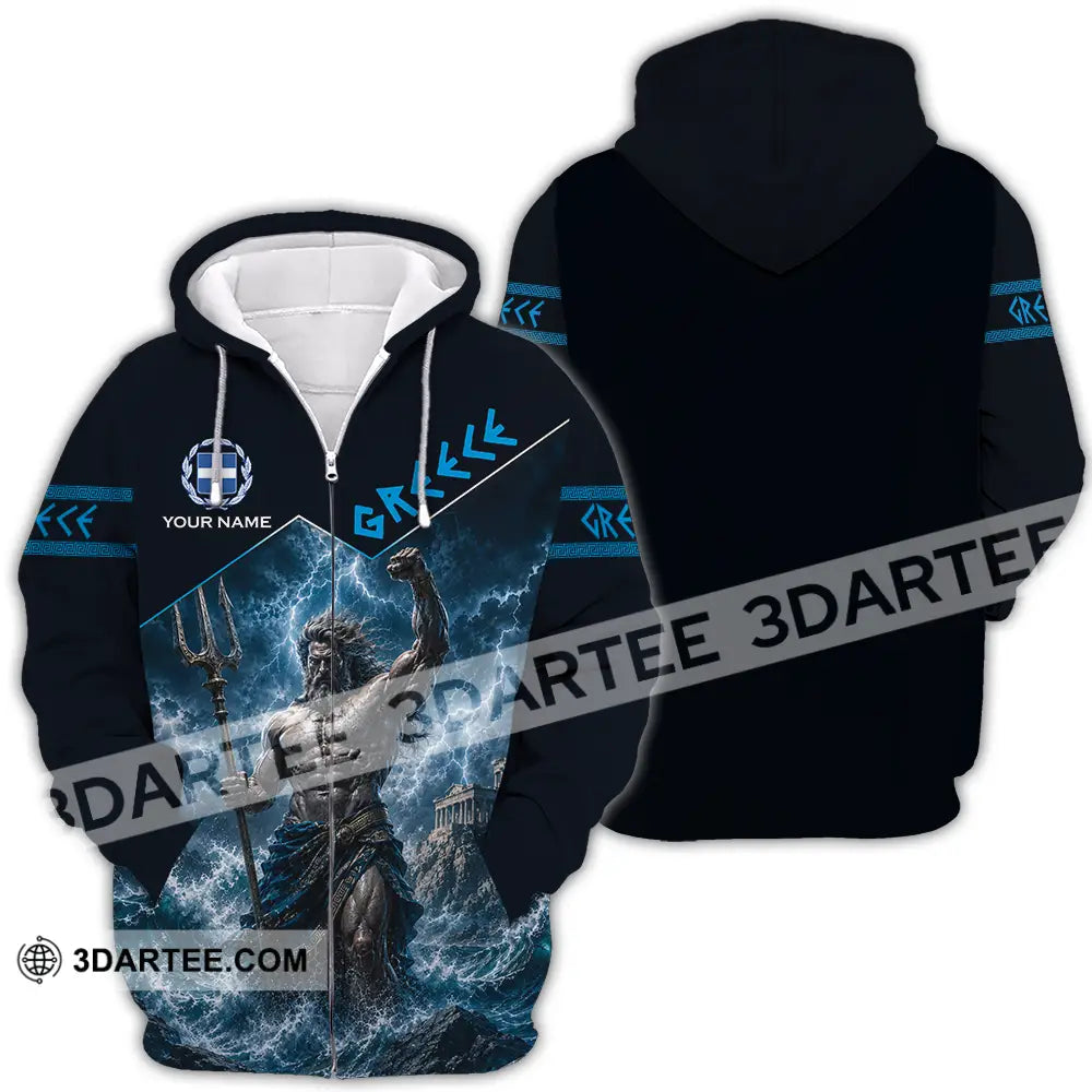 Unisex Shirt - Custom Greece Shirt - Zipper Hoodie / S - T-shirt