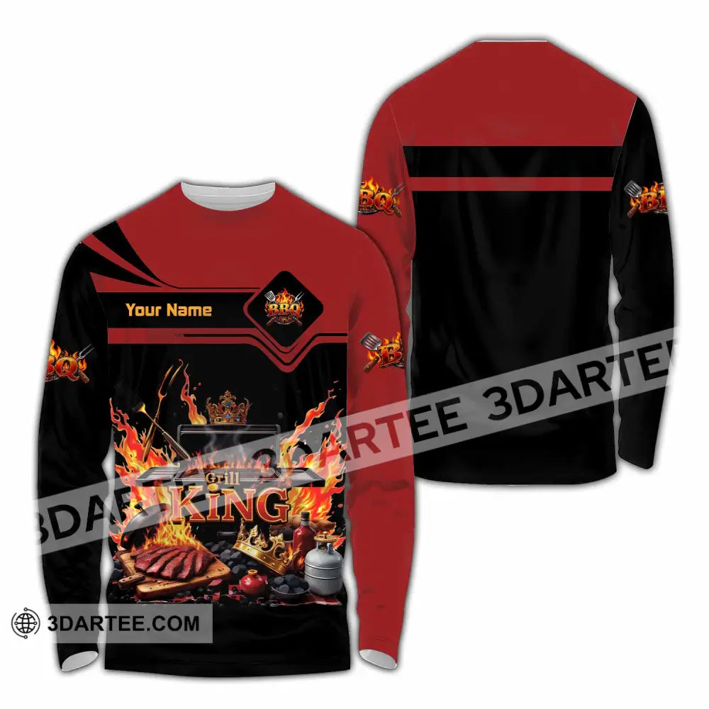 Unisex Shirt - Custom Grill King Shirt - Long Sleeve Shirt / S - T-shirt