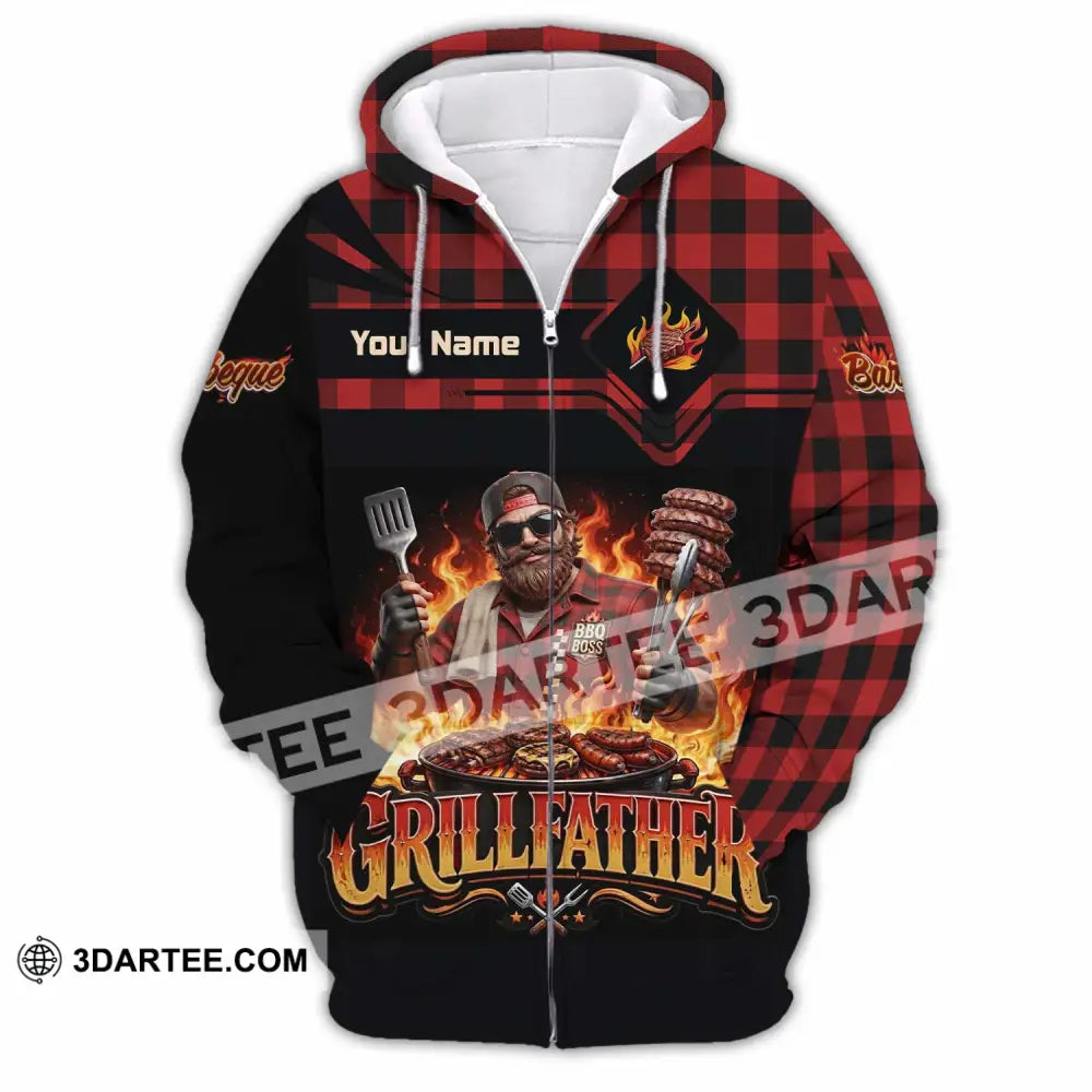 Unisex Shirt - Custom Grillfather Shirt - Zipper Hoodie / S - T-shirt