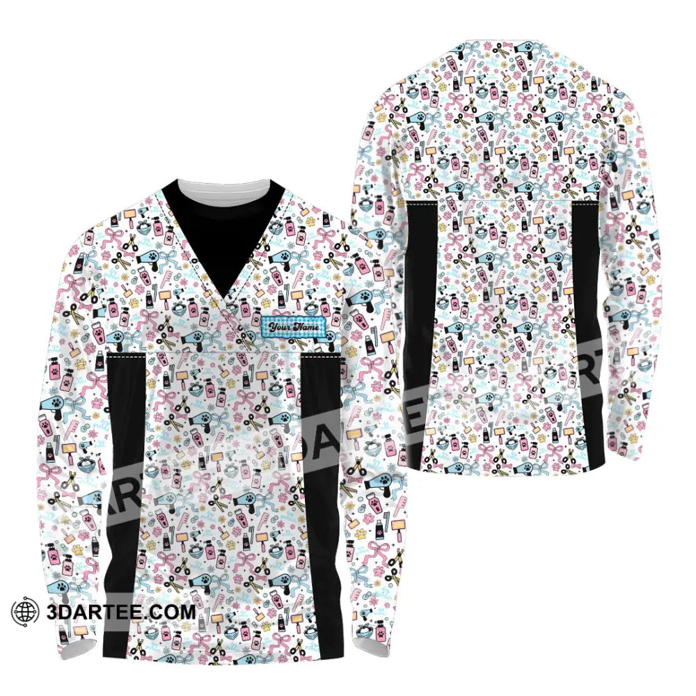 Unisex Shirt - Custom Groomer Shirt Long Sleeve Shirt / S T-shirt