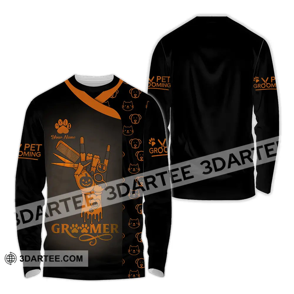 Unisex Shirt - Custom Groomer Shirt Long Sleeve Shirt / S T-shirt