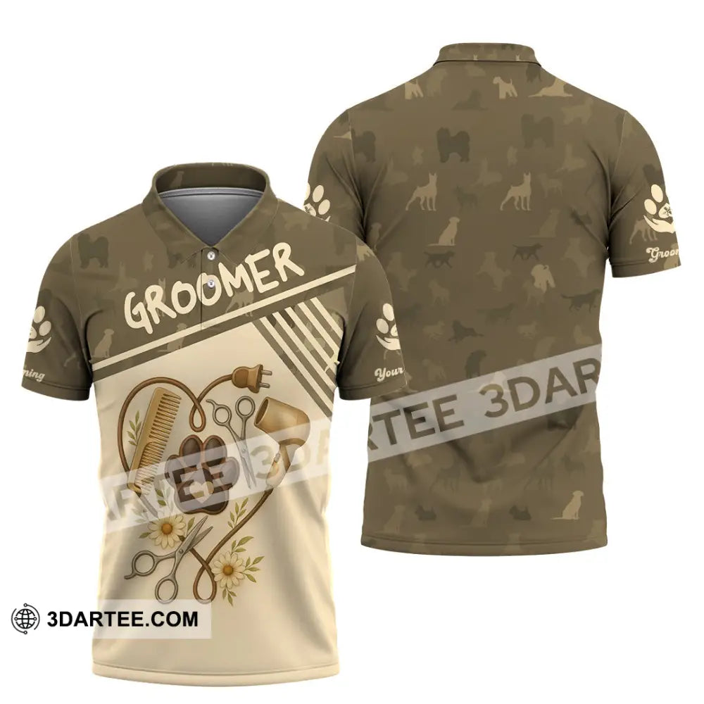 Unisex Shirt - Custom Groomer Shirt Polo Shirt / S T-shirt