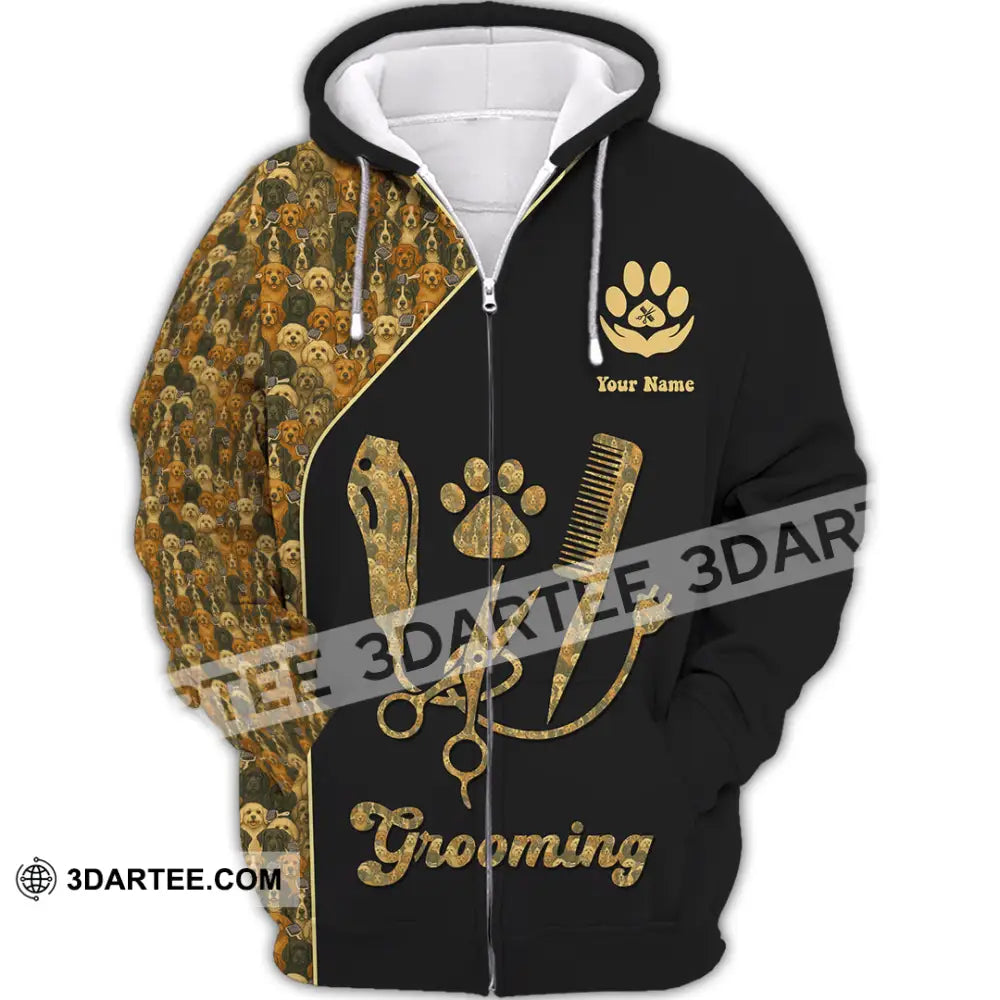 Unisex Shirt - Custom Groomer Shirt Zipper Hoodie / S T-shirt