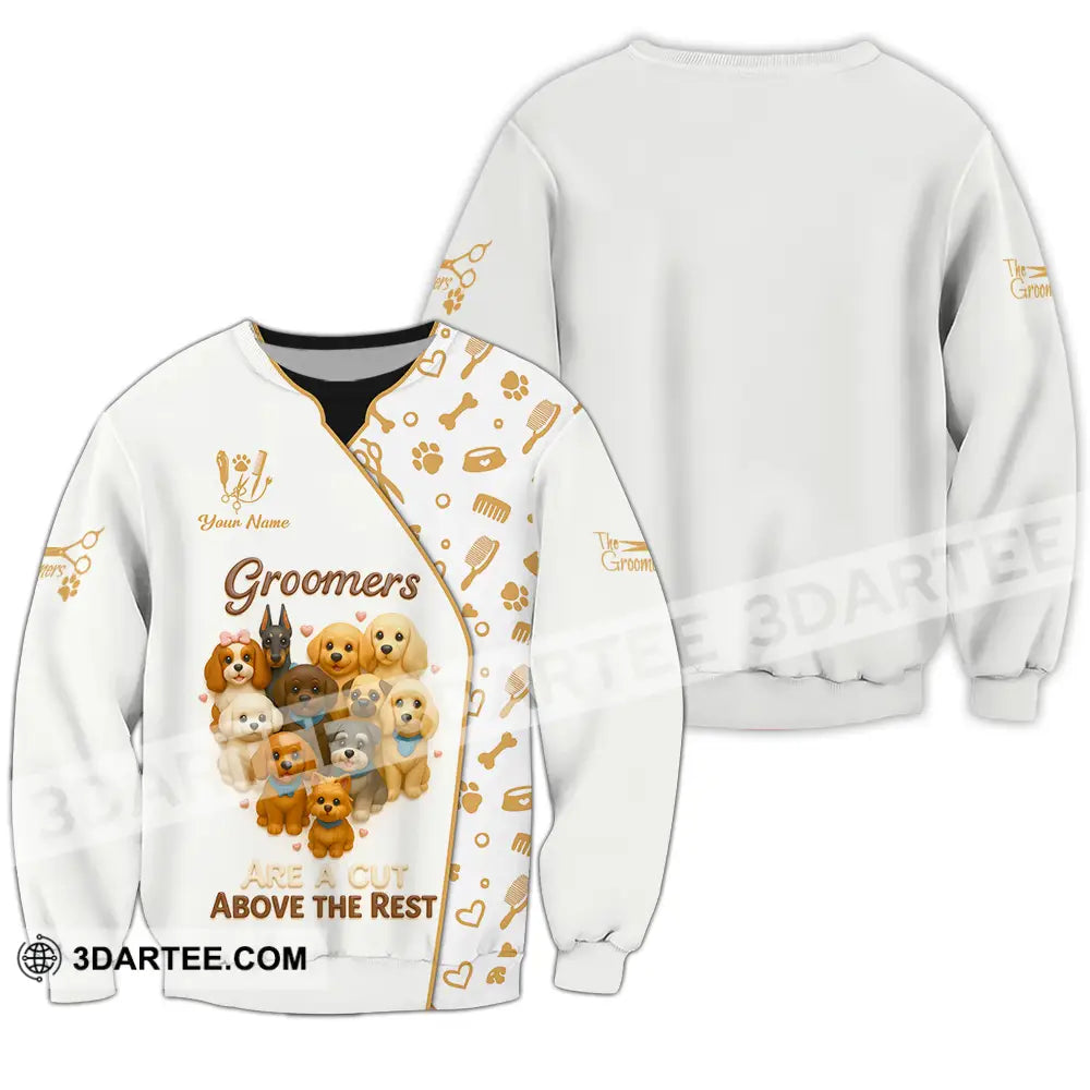 Unisex Shirt Custom Groomers Are A Cut Above The Rest Shirt Long Sleeve / S T shirt