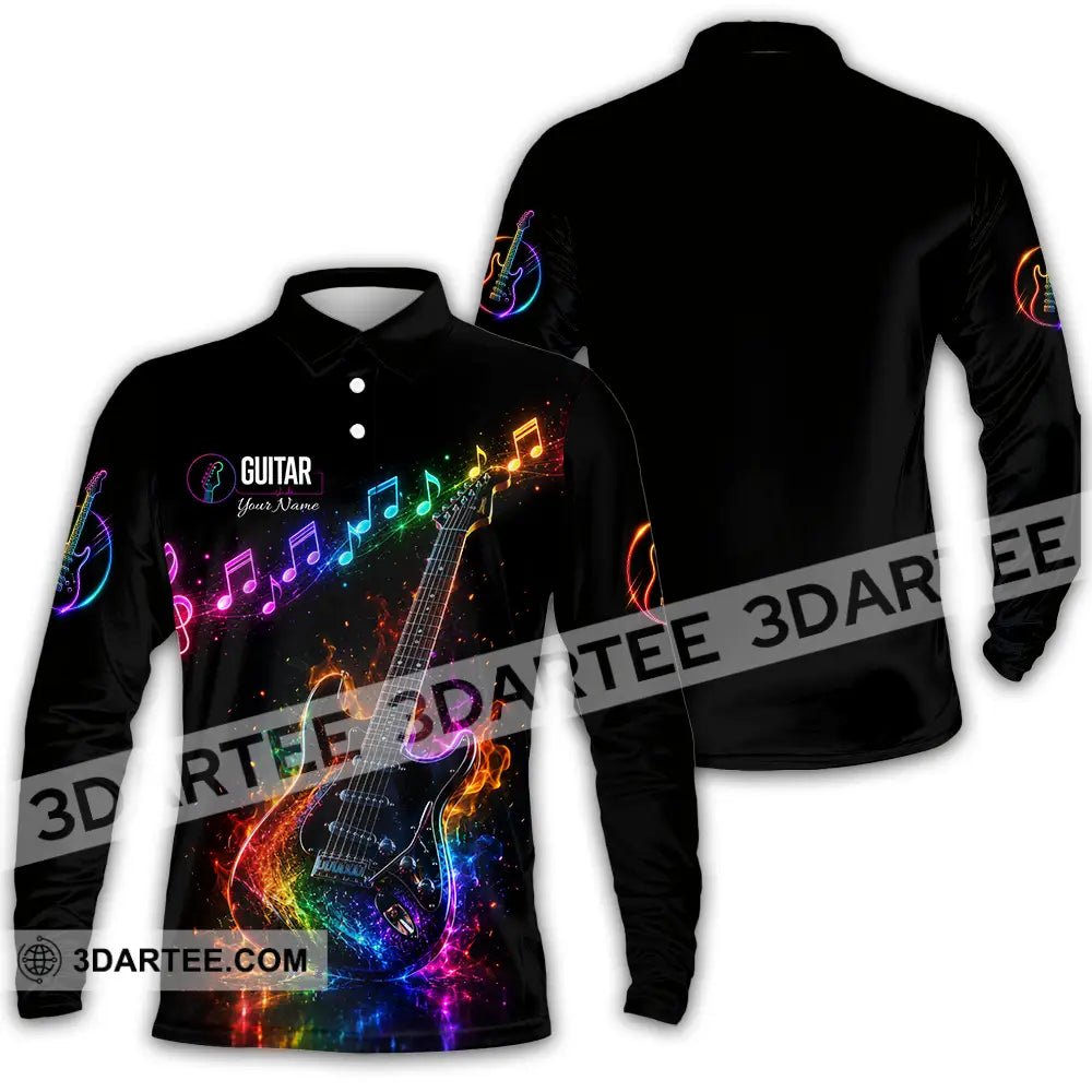 Unisex Shirt - Custom Guitar Shirt - Long Sleeve Polo / S - T-shirt