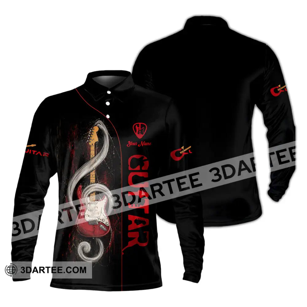Unisex Shirt - Custom Guitar Shirt - Long Sleeve Polo / S - T-shirt