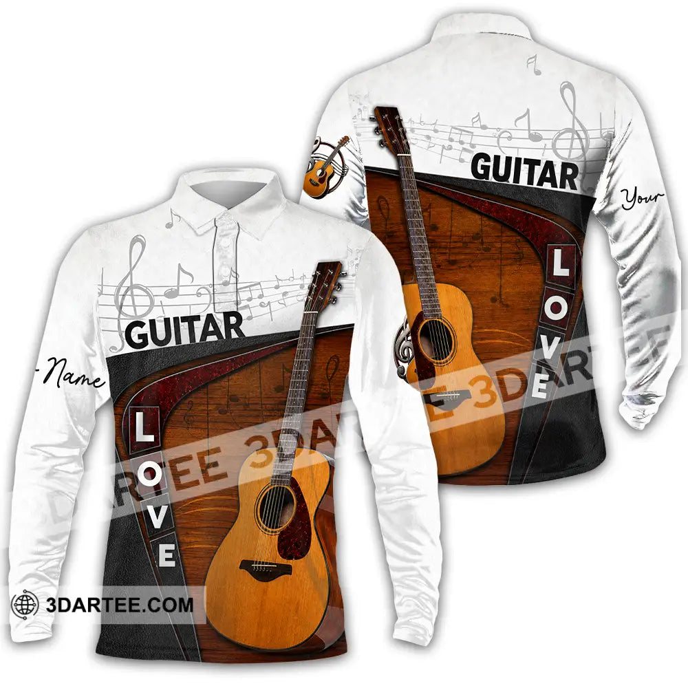 Unisex Shirt - Custom Guitar Shirt - Long Sleeve Polo / S - T-shirt