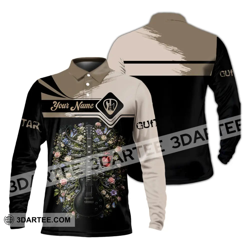 Unisex Shirt - Custom Guitar Shirt - Long Sleeve Polo / S - T-shirt
