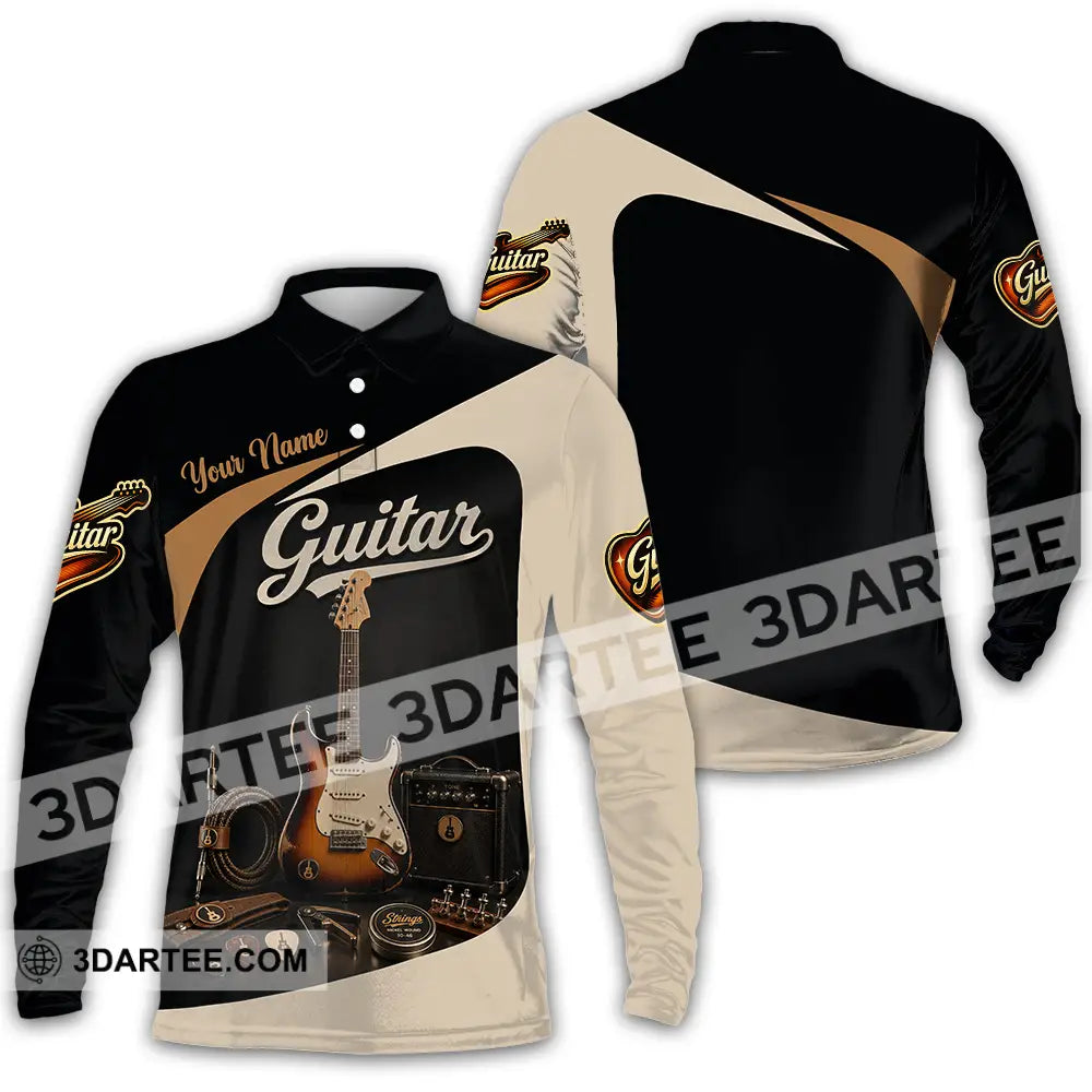 Unisex Shirt - Custom Guitar Shirt - Long Sleeve Polo / S - T-shirt