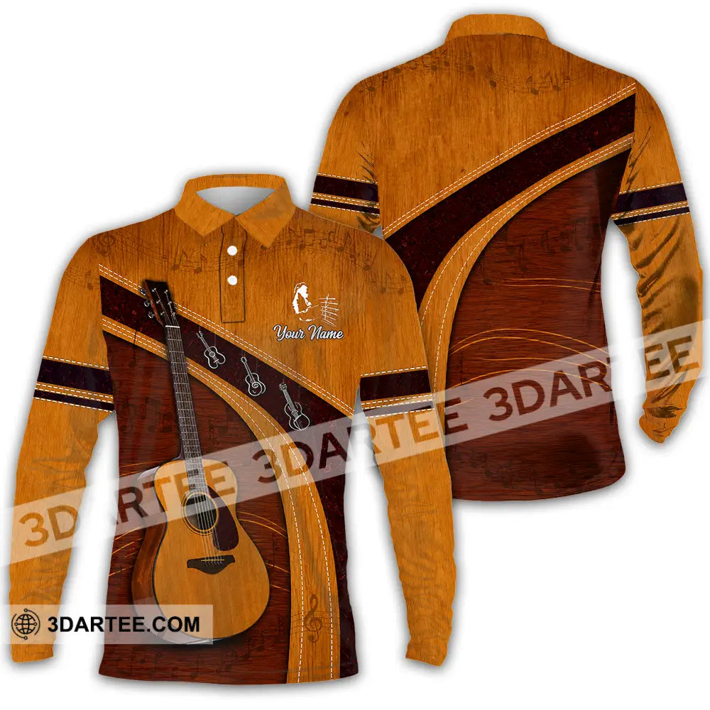 Unisex Shirt - Custom Guitar Shirt - Long Sleeve Polo / S - T-shirt
