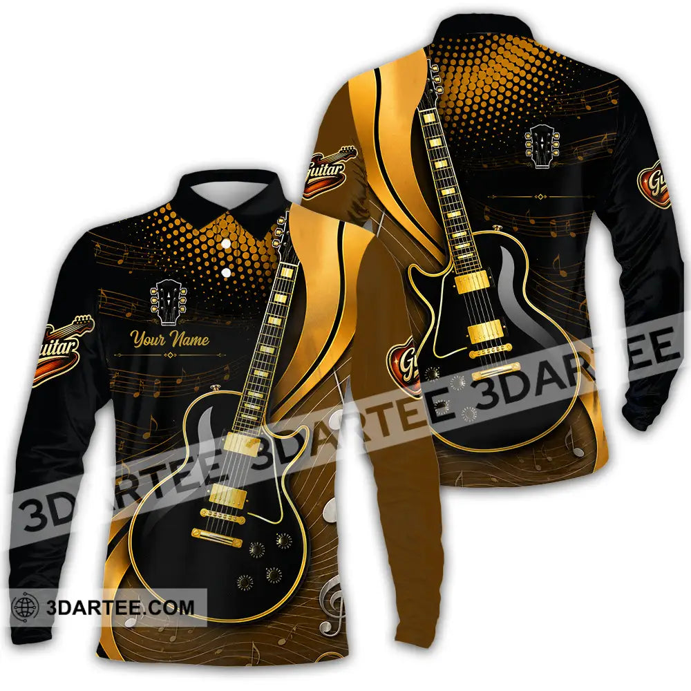 Unisex Shirt - Custom Guitar Shirt - Long Sleeve Polo / S - T-shirt