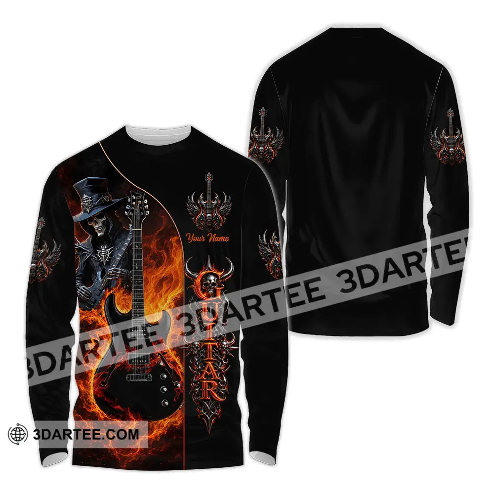Unisex Shirt - Custom Guitar Shirt - Long Sleeve Shirt / S - T-shirt