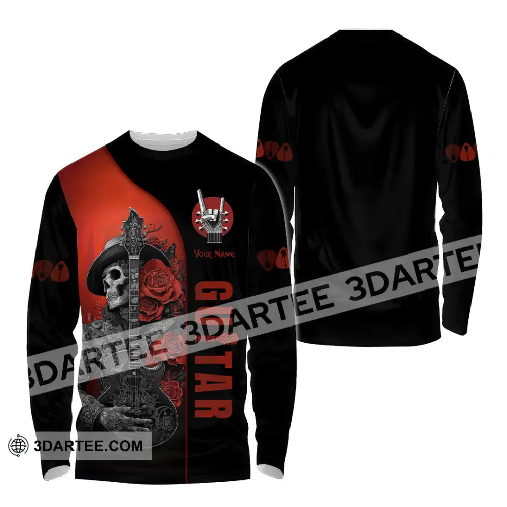 Unisex Shirt - Custom Guitar Player Shirt Long Sleeve Shirt / S T-shirt