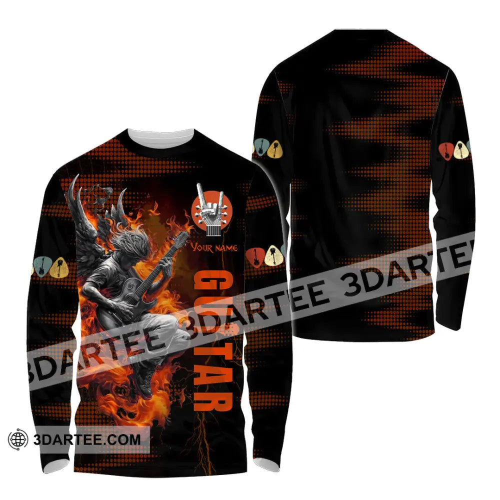 Unisex Shirt - Custom Guitar Player Shirt Long Sleeve Shirt / S T-shirt