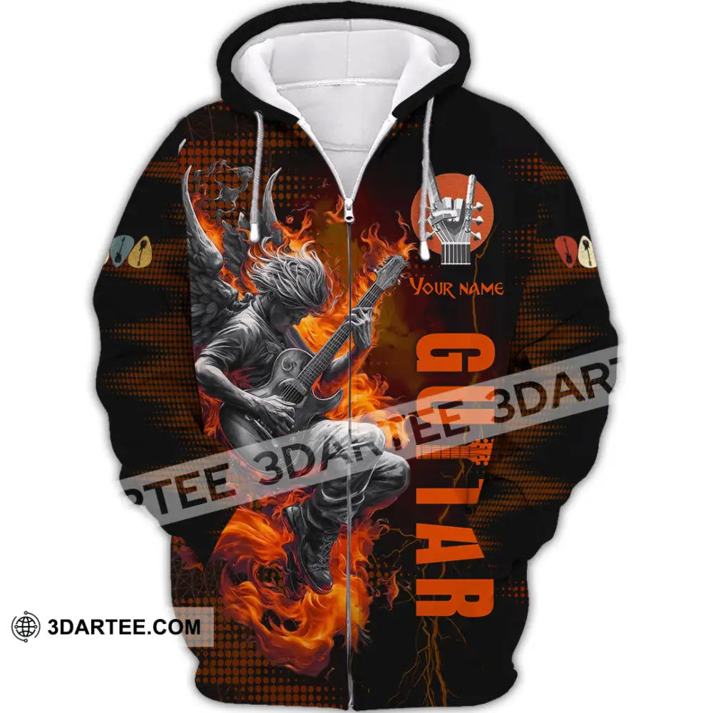 Unisex Shirt - Custom Guitar Player Shirt Zipper Hoodie / S T-shirt