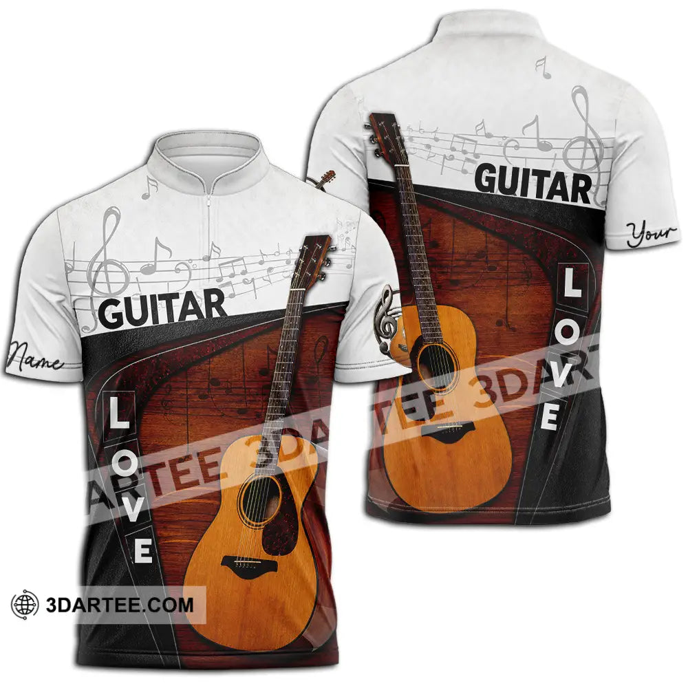 Unisex Shirt - Custom Guitar Shirt - Zipper Polo Shirt / S - T-shirt