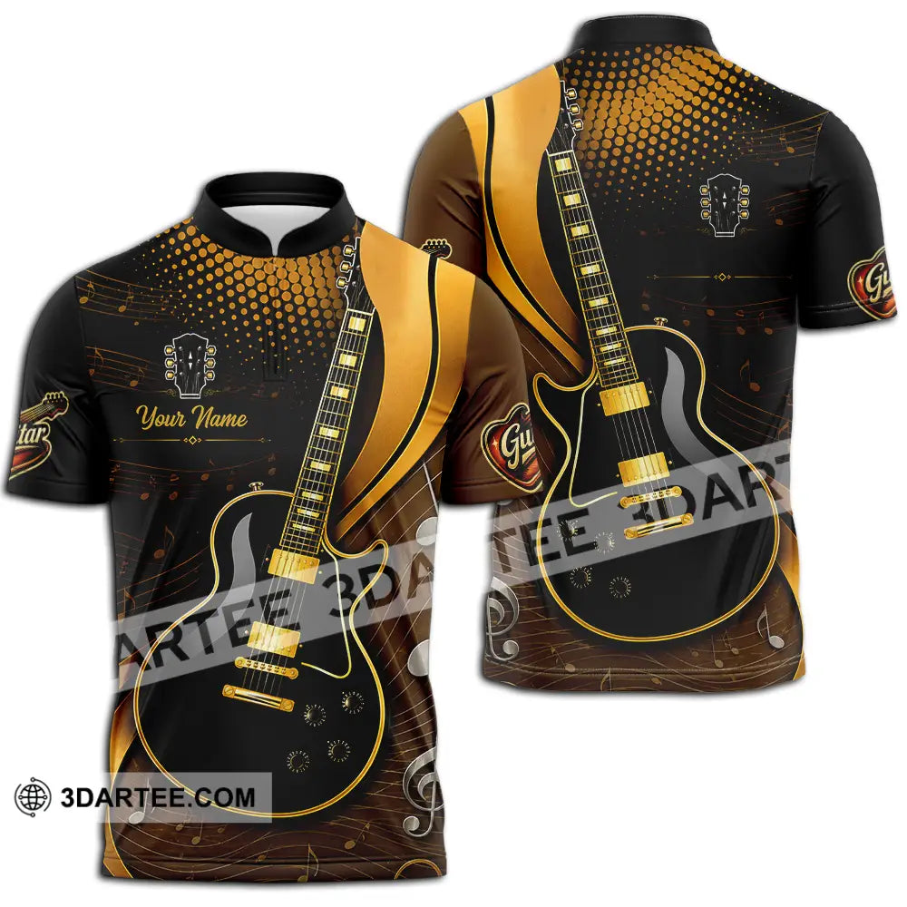 Unisex Shirt - Custom Guitar Shirt - Zipper Polo Shirt / S - T-shirt