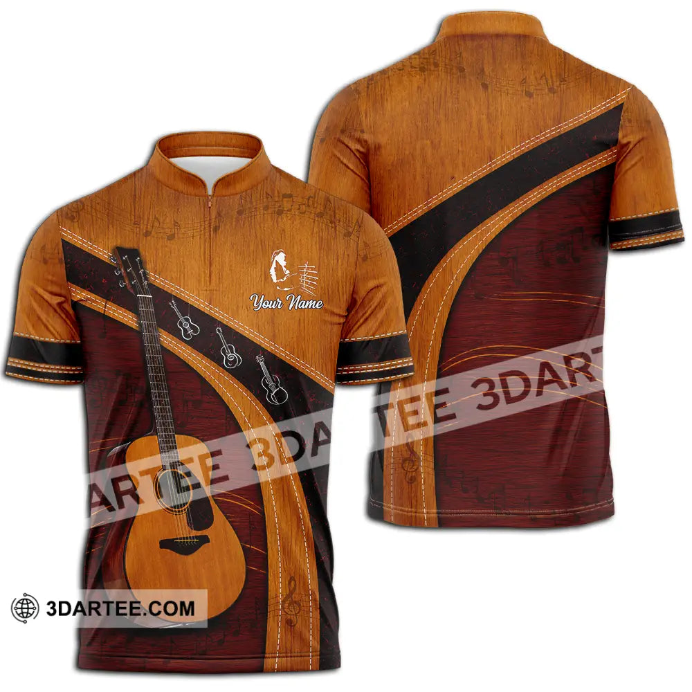 Unisex Shirt - Custom Guitar Shirt - Zipper Polo Shirt / S - T-shirt