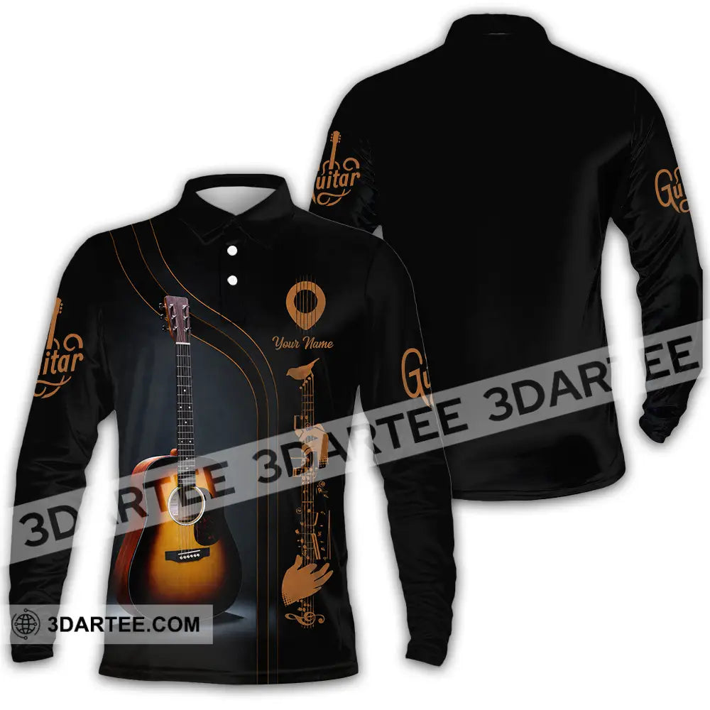 Unisex Shirt - Custom Guitarist Shirt - Long Sleeve Polo / S - T-shirt