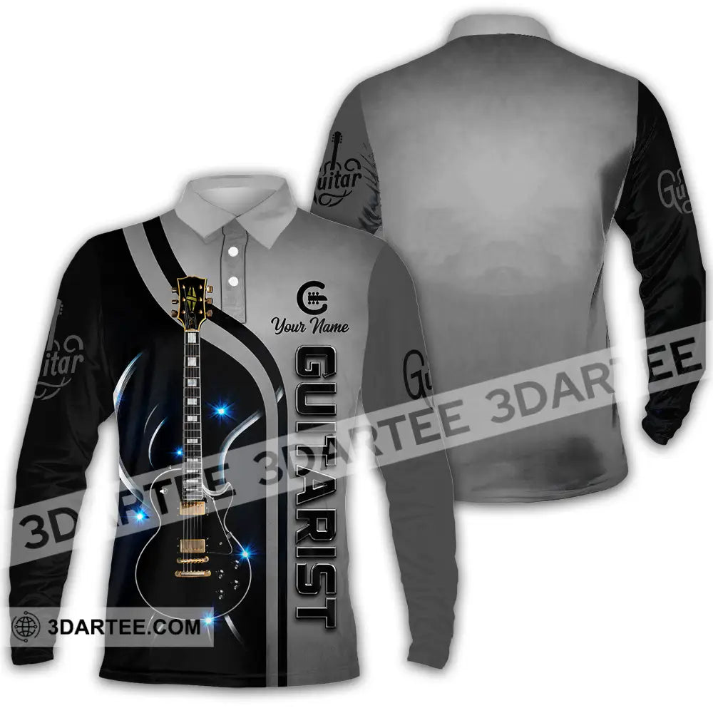 Unisex Shirt - Custom Guitarist Shirt - Long Sleeve Polo / S - T-shirt
