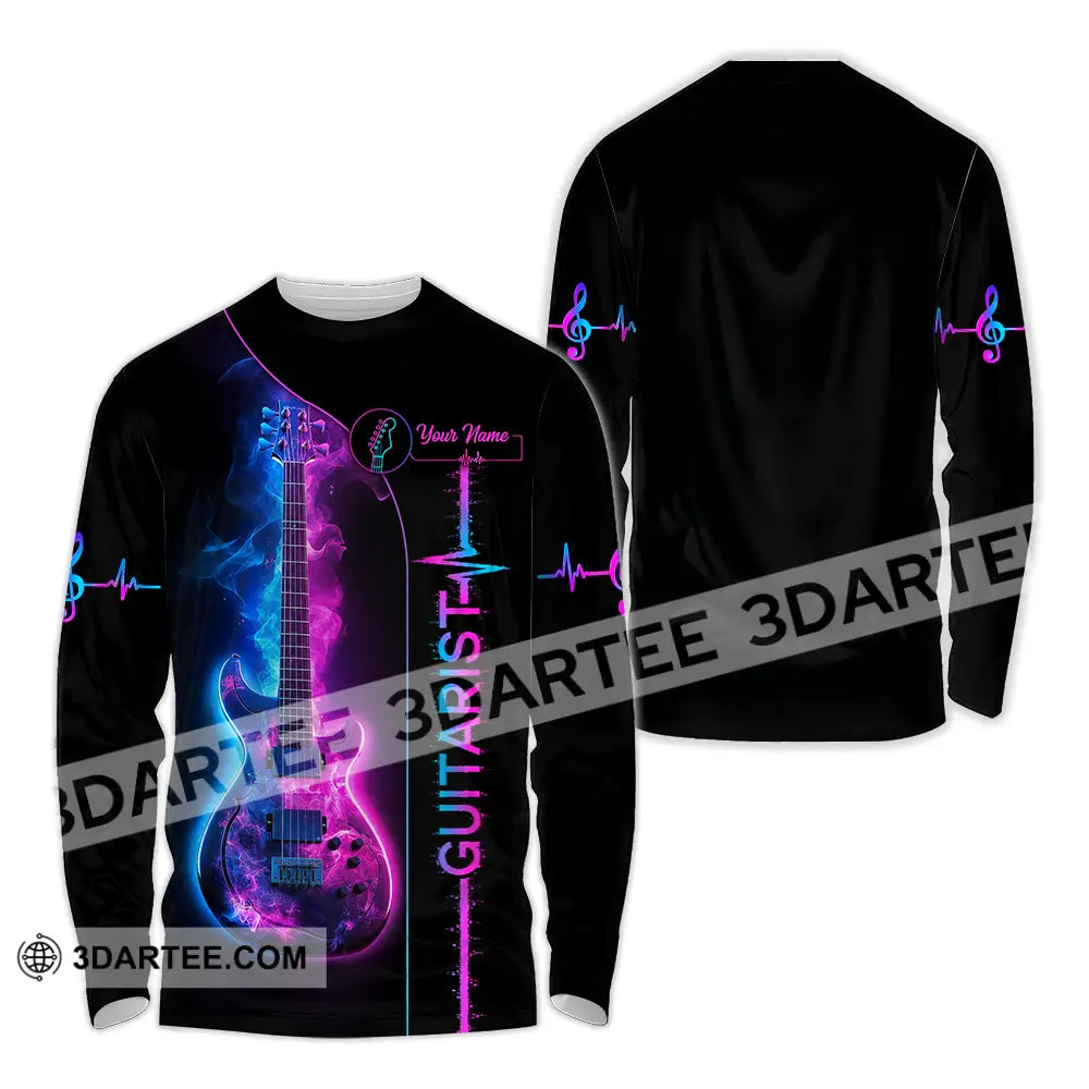 Unisex Shirt - Custom Guitarist Shirt - Long Sleeve Shirt / S - T-shirt