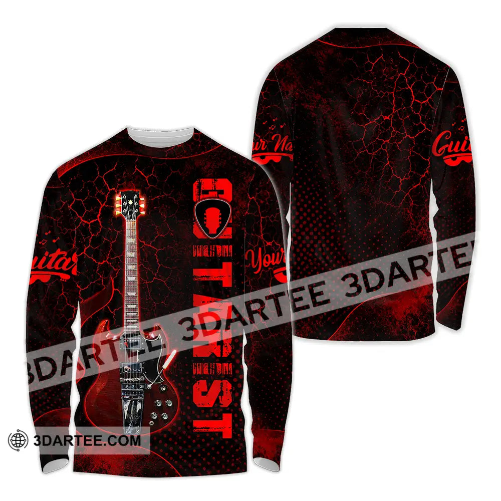 Unisex Shirt - Custom Guitarist Shirt - Long Sleeve Shirt / S - T-shirt