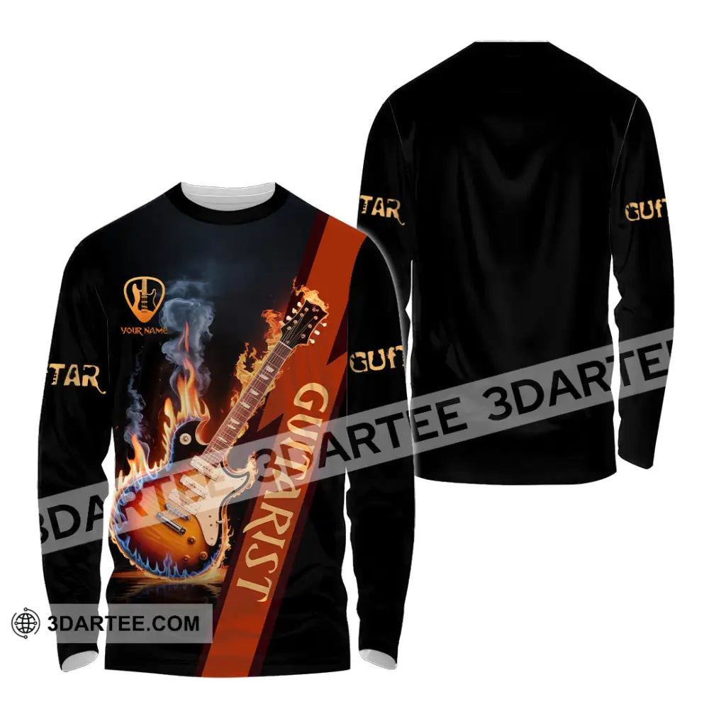 Unisex Shirt - Custom Guitarist Shirt - Long Sleeve Shirt / S - T-shirt