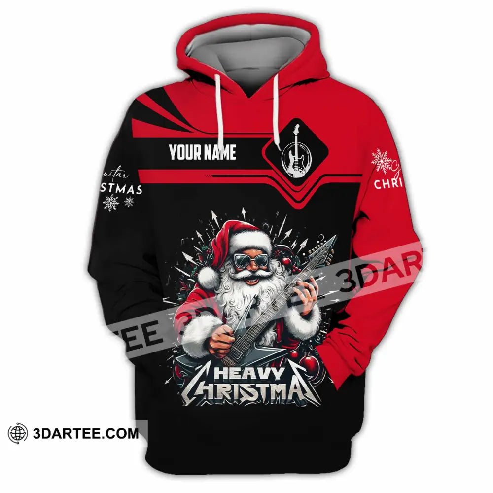 Unisex Shirt - Custom Guitarist Santa Shirt Hoodie / S T-shirt
