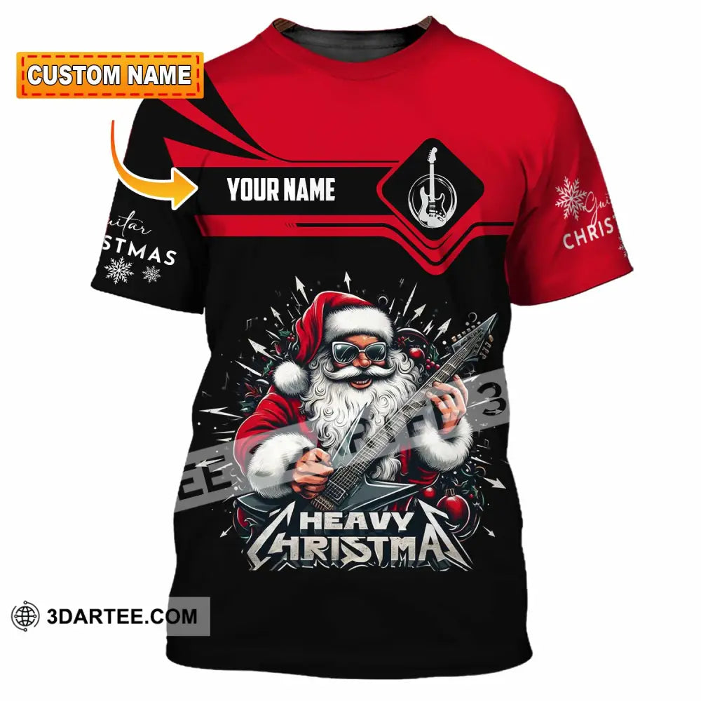 Unisex Shirt - Custom Guitarist Santa Shirt T-shirt