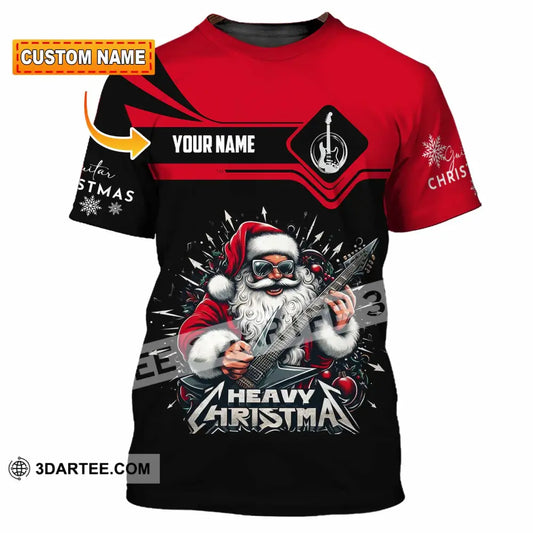 Unisex Shirt - Custom Guitarist Santa Shirt T-shirt