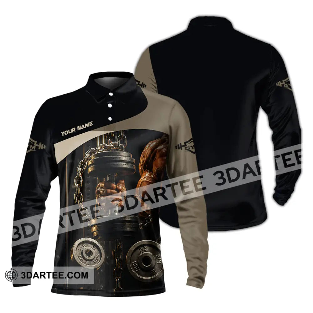 Unisex Shirt - Custom Gym Shirt - Long Sleeve Polo / S - T-shirt