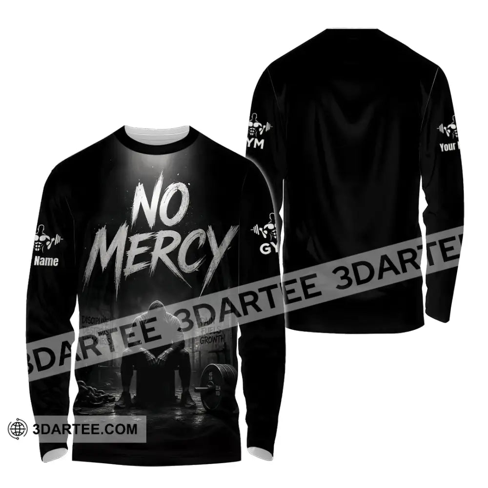 Unisex Shirt - Custom Gym No Mercy Shirt - Long Sleeve Shirt / S - T-shirt