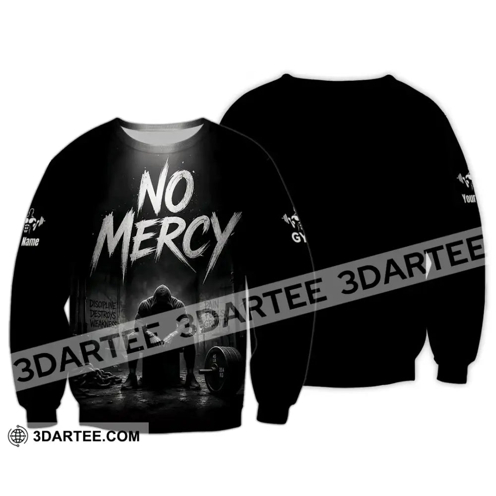 Unisex Shirt - Custom Gym No Mercy Shirt - Long Sleeve / S - T-shirt