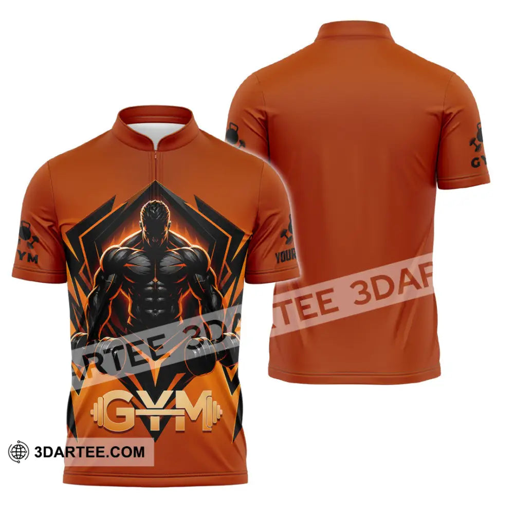 Unisex Shirt - Custom Gym Shirt - Zipper Polo Shirt / S - T-shirt