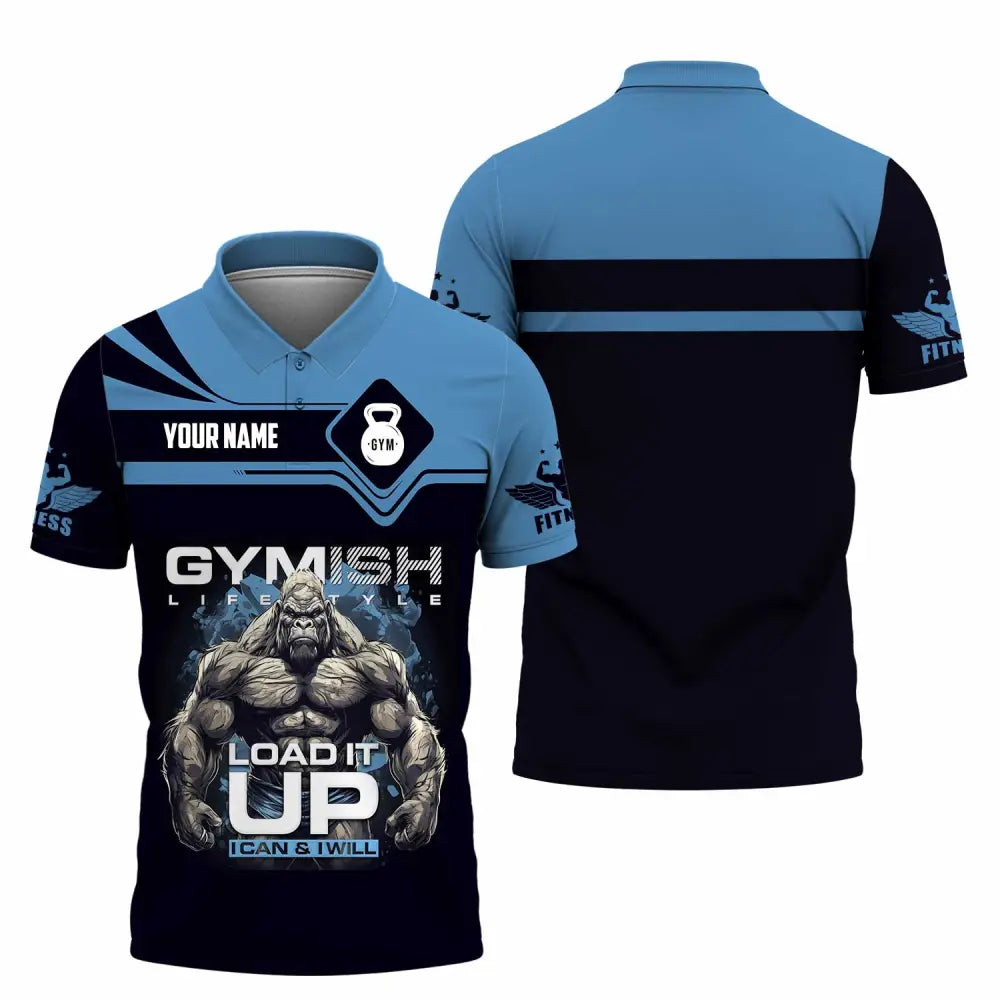 Unisex Shirt - Custom Gymish Life Style Load It Up Shirt Polo Shirt / S T-shirt