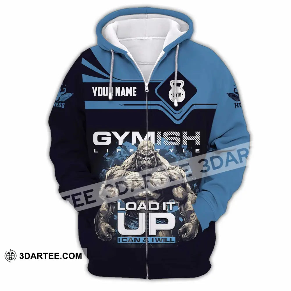 Unisex Shirt - Custom Gymish Life Style Load It Up Shirt Zipper Hoodie / S T-shirt