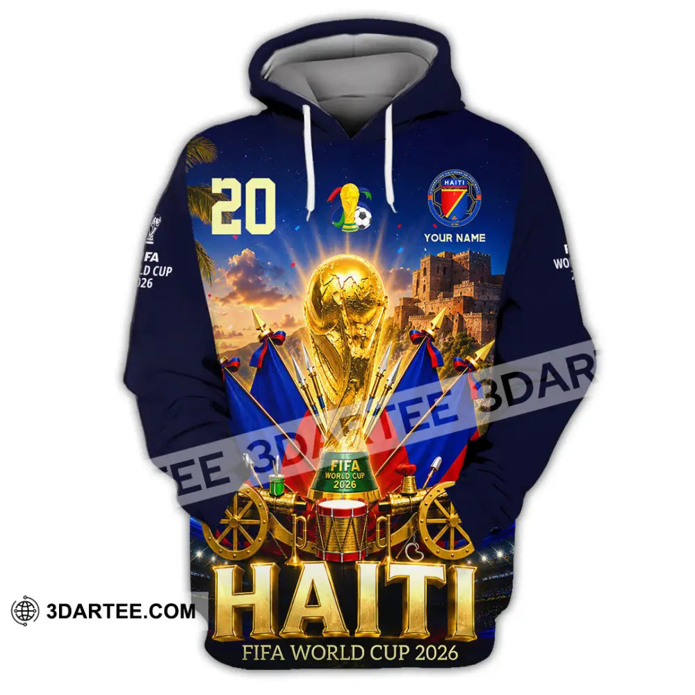 Unisex Shirt - Custom Haiti World Cup 2026 Shirt - Hoodie / S - T-shirt