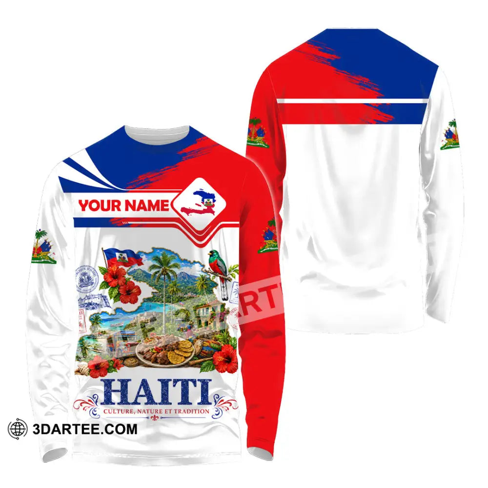 Unisex Shirt - Custom Haiti Shirt - Long Sleeve Shirt / S - T-shirt