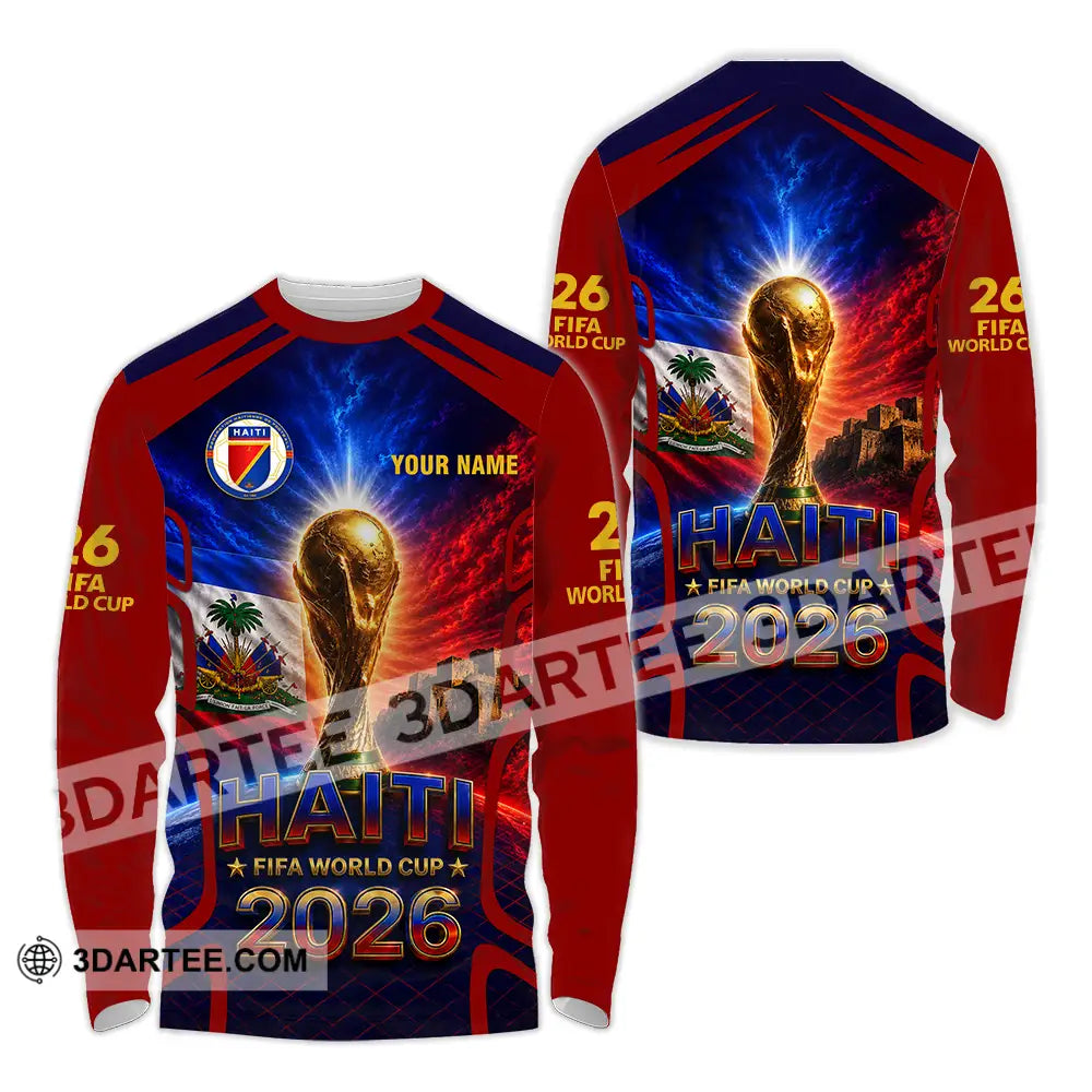 Unisex Shirt - Custom Haiti World Cup 2026 Shirt - Long Sleeve Shirt / S - T-shirt