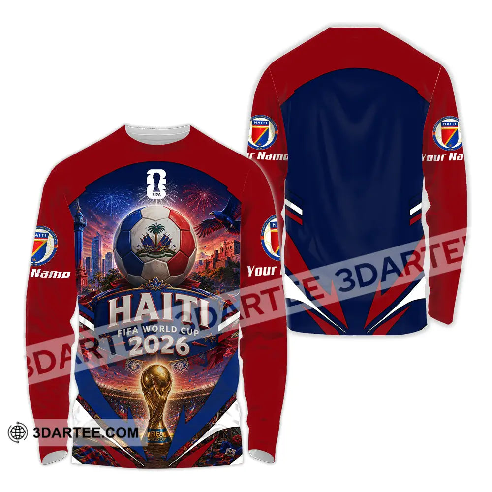 Unisex Shirt - Custom Haiti World Cup 2026 Shirt - Long Sleeve Shirt / S - T-shirt