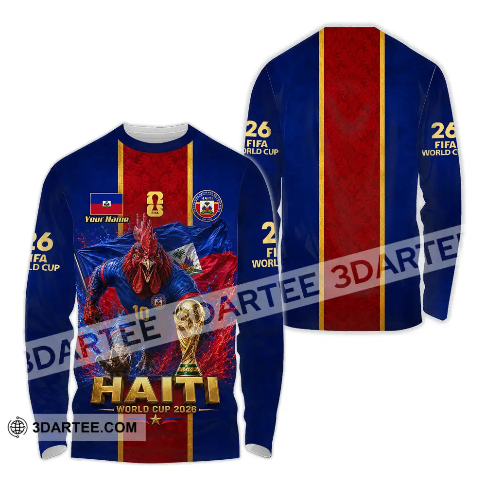 Unisex Shirt - Custom Haiti World Cup 2026 Shirt - Long Sleeve Shirt / S - T-shirt