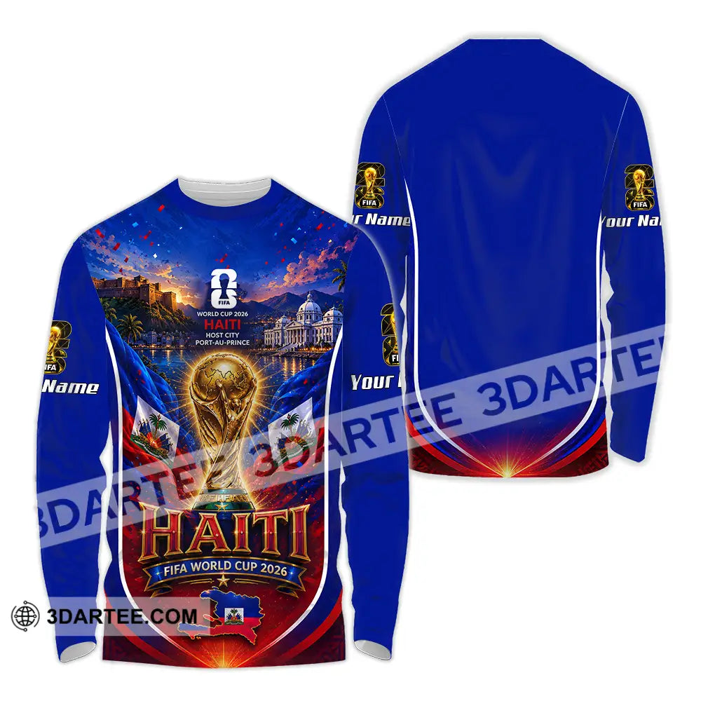 Unisex Shirt - Custom Haiti World Cup 2026 Shirt - Long Sleeve Shirt / S - T-shirt